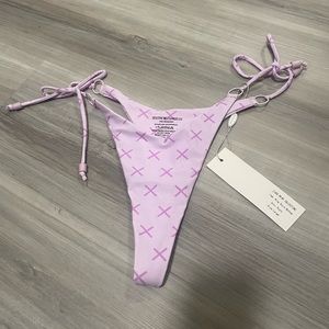 NWT Boutinela Lilac Logo Print Bikini Bottoms